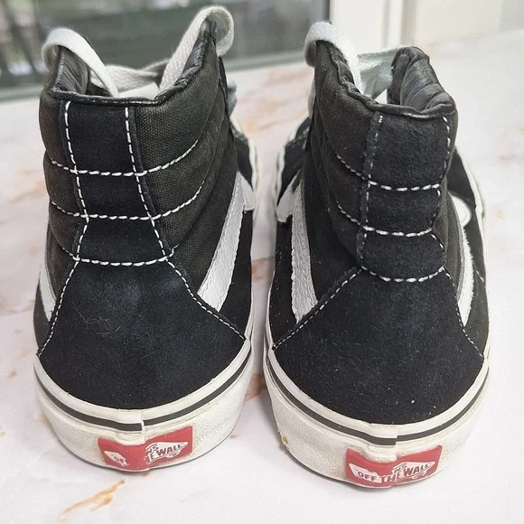 Vans High Top Shoes Black White Unisex - Picture 2 of 10